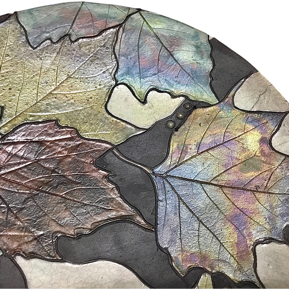 Beautiful Handmade Raku Pottery Plate - Picture 4 of 7